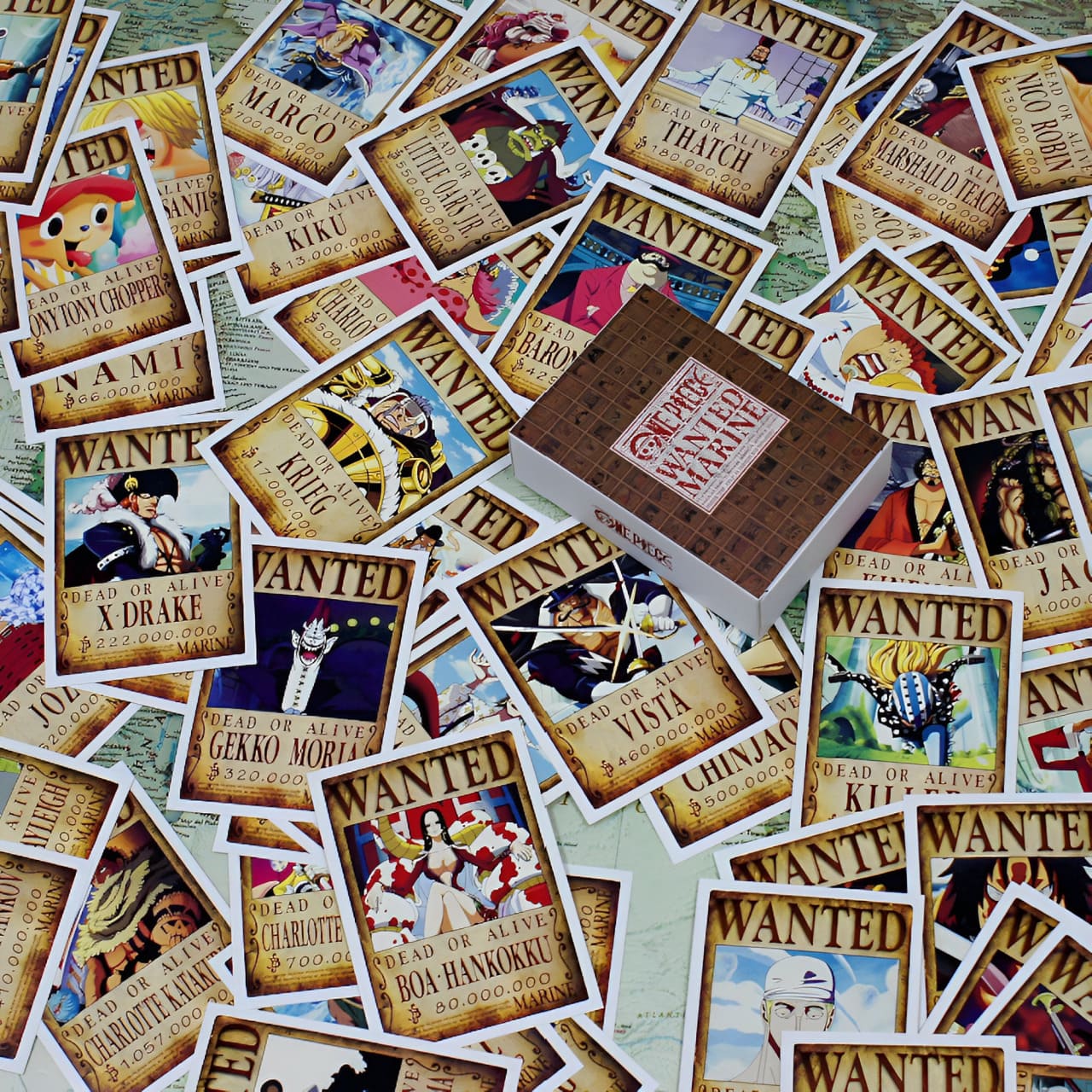 pack 100 affiches wanted avis de recherche one piece