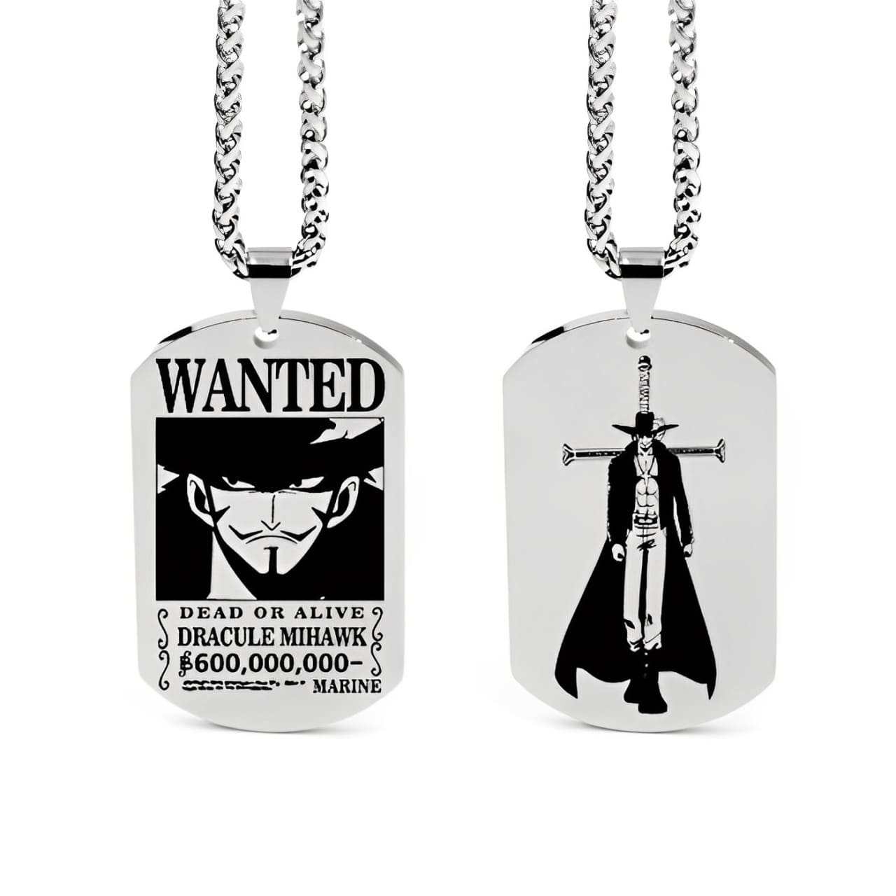 pendentif one piece plaque dracule mihawk