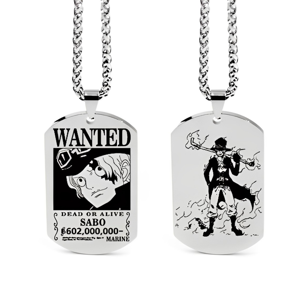 pendentif one piece plaque sabo