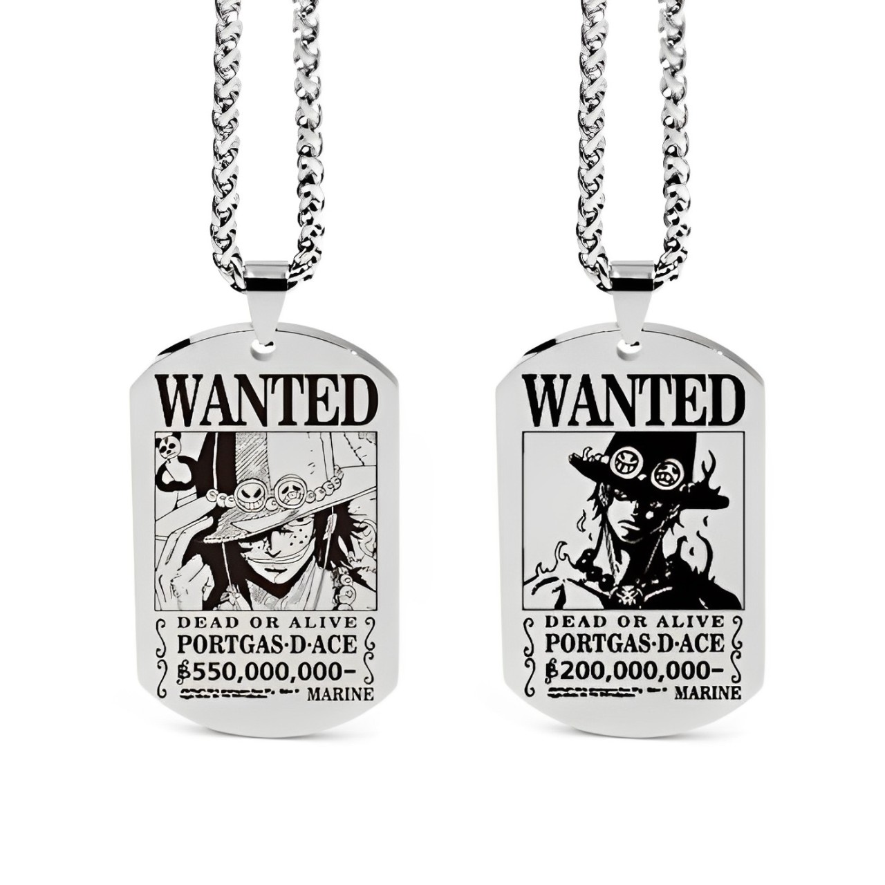 pendentif one piece plaque portgas ace