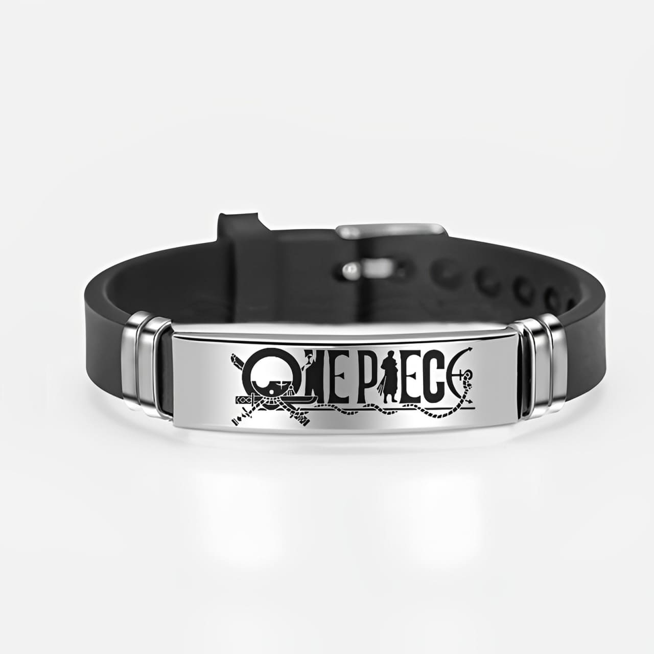 bracelet one piece silisteel jolly roger zoro