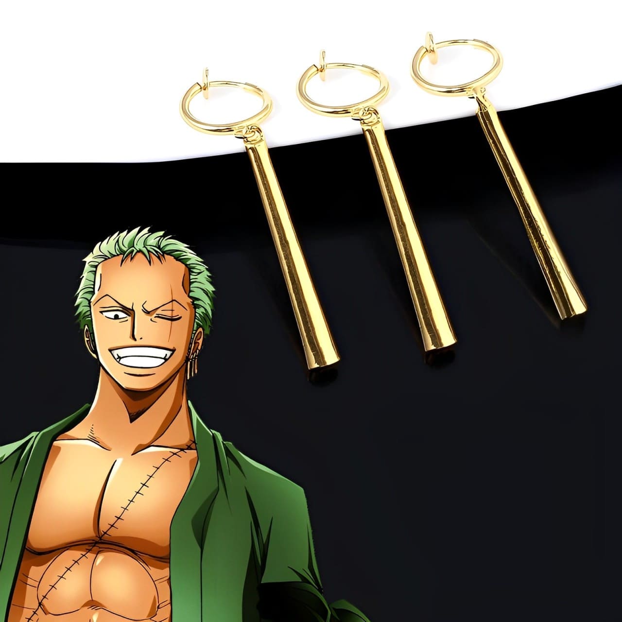 boucles oreilles roronoa zoro one piece 1