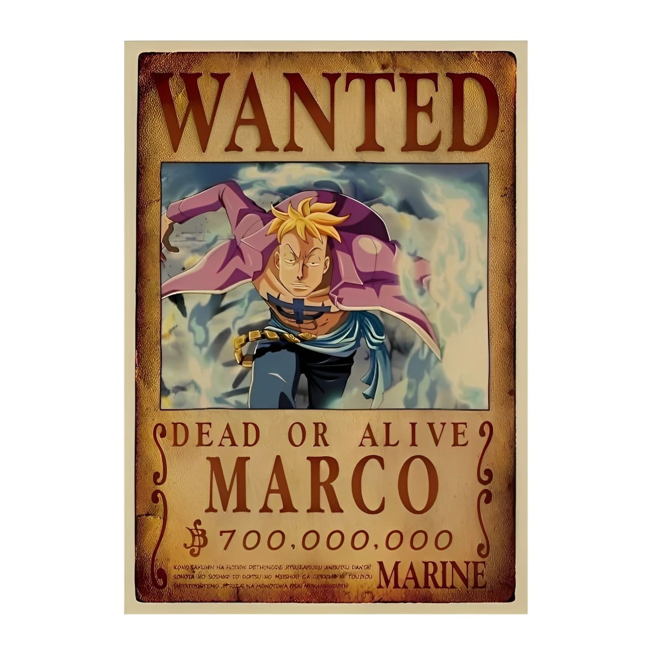 affiche wanted avis de recherche marco one piece
