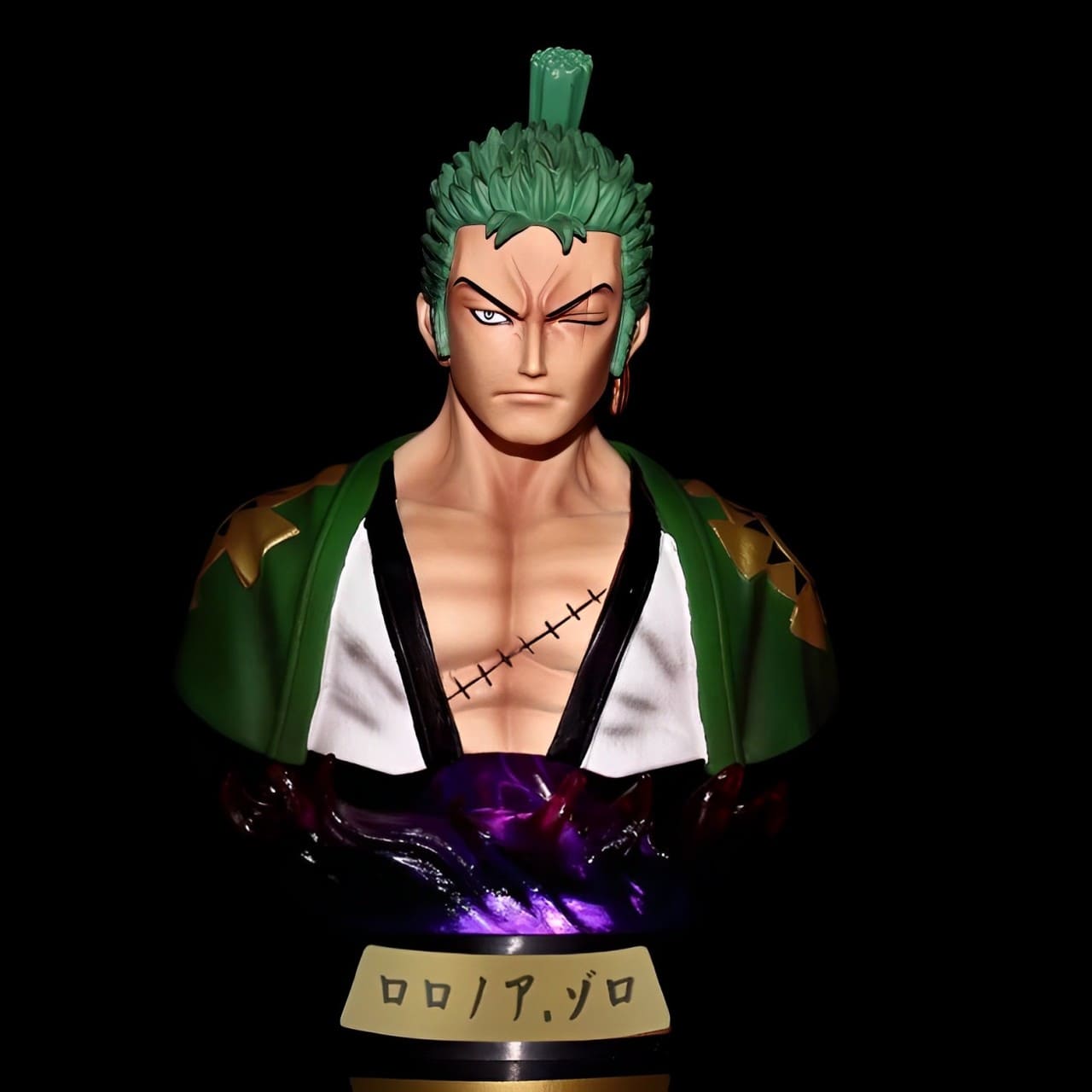 figurine one piece buste roronoa zoro led 2