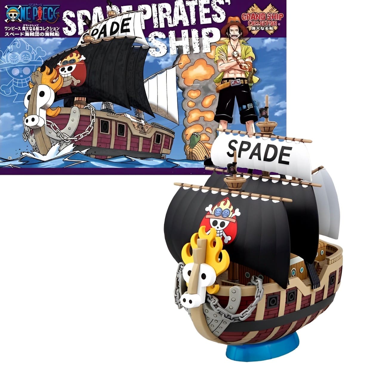 figurine one piece navire spade pirates