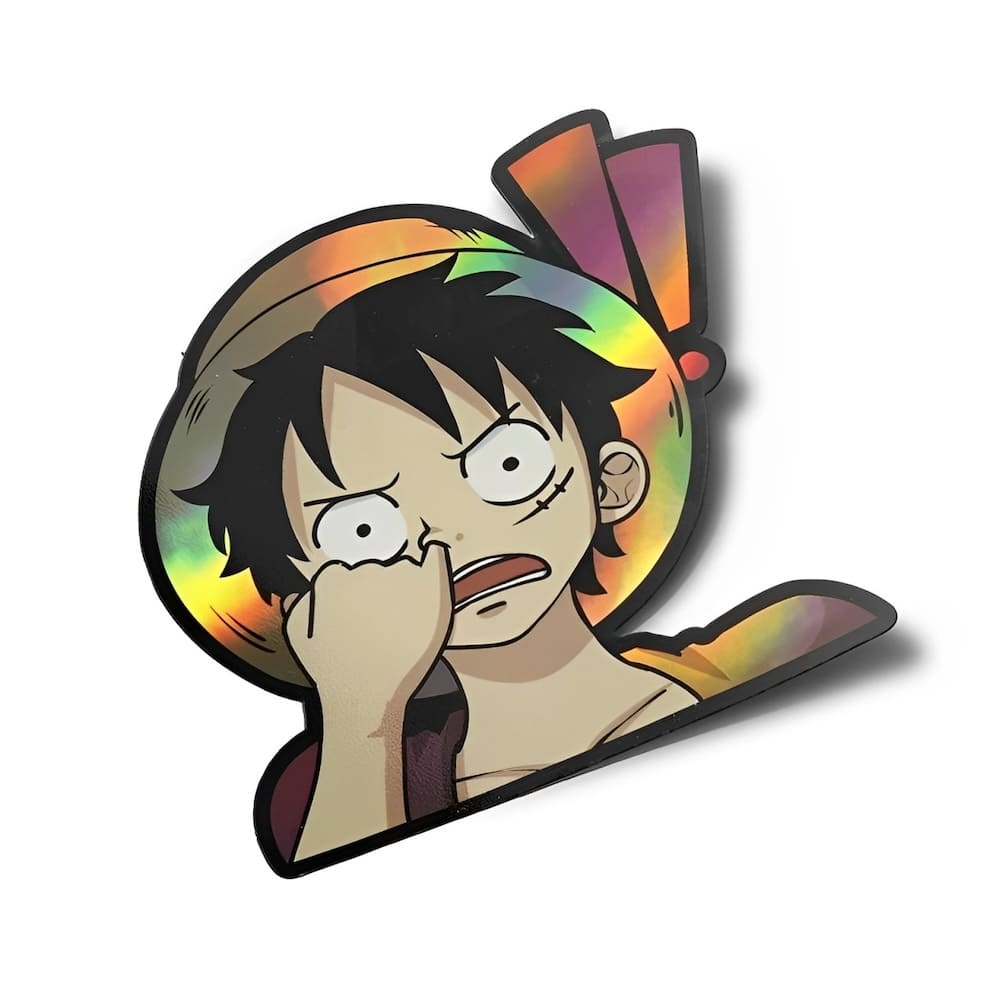 autocollant one piece monkey luffy brillant