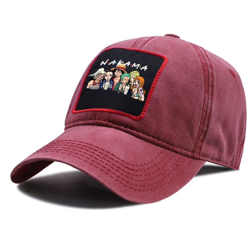 casquette one piece nakama bordeaux