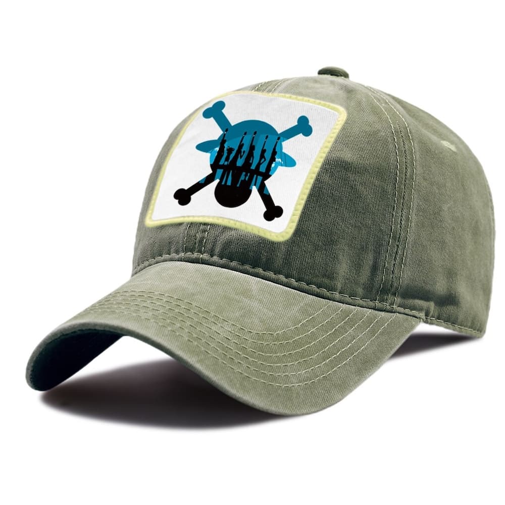 casquette one piece crâne mugiwara verte