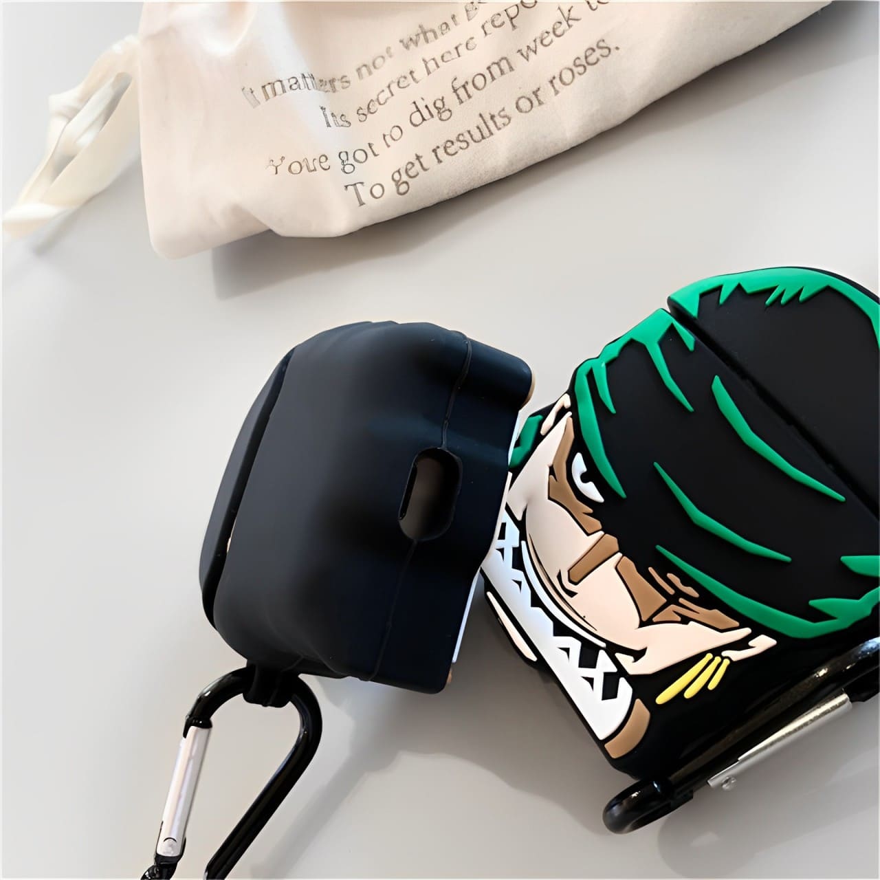 coque airpods one piece zoro face 1