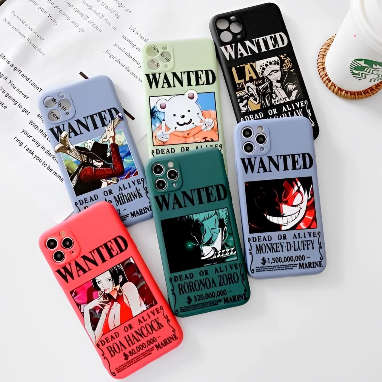 coque iphone one piece affiche wanted 1