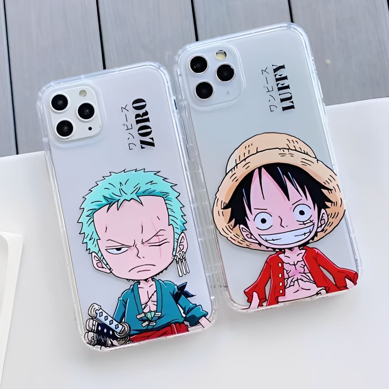 coque iphone one piece clear kids luffy zoro 5