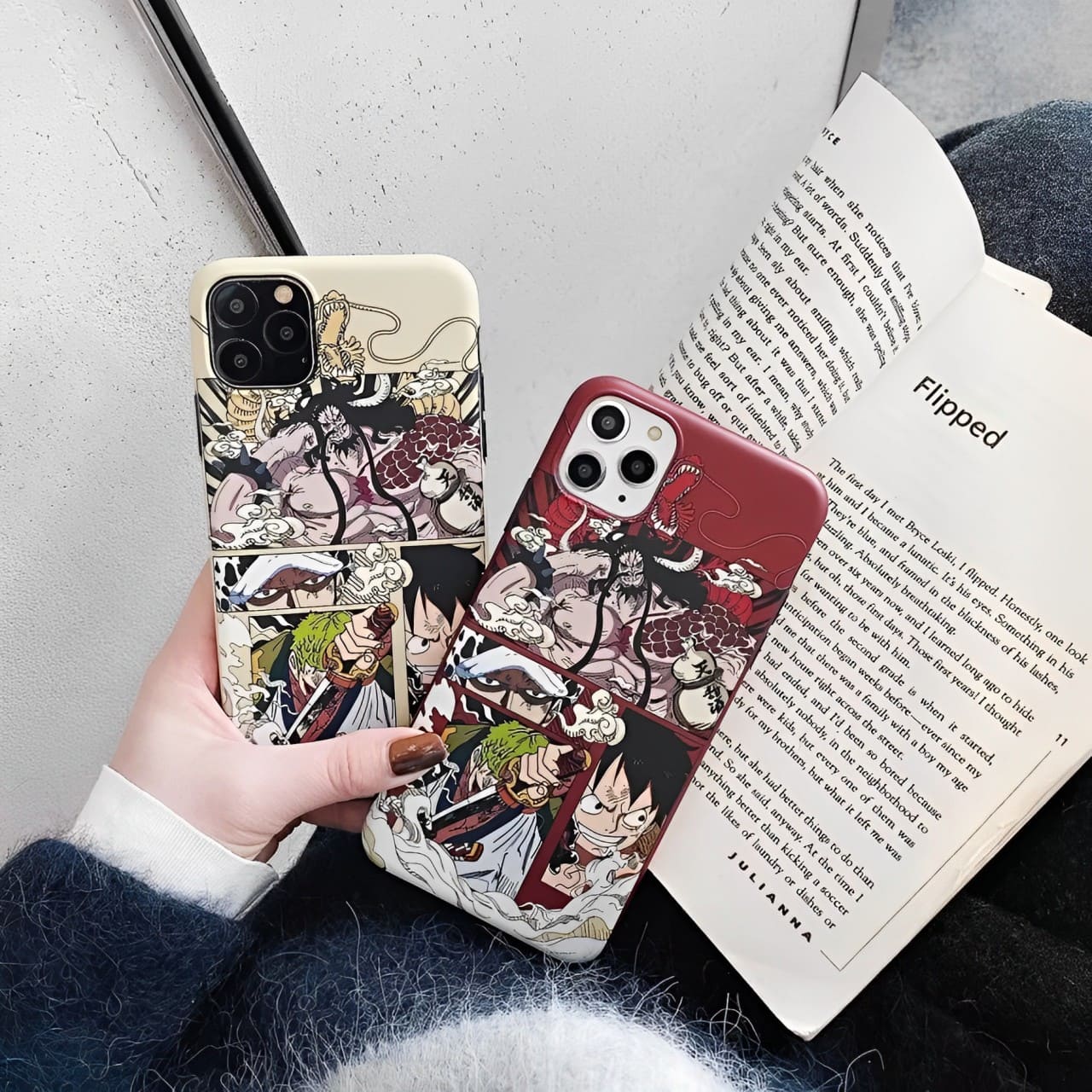 coque iphone one piece kaido trio 1