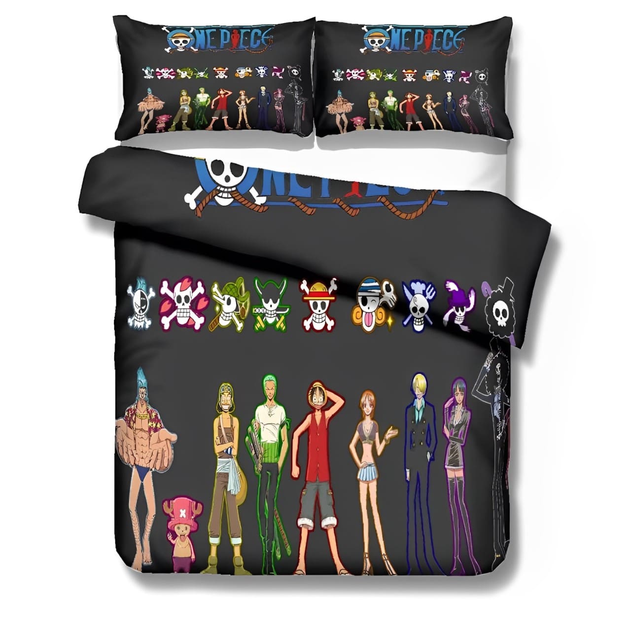 parure lit mugiwara black noir one piece 2