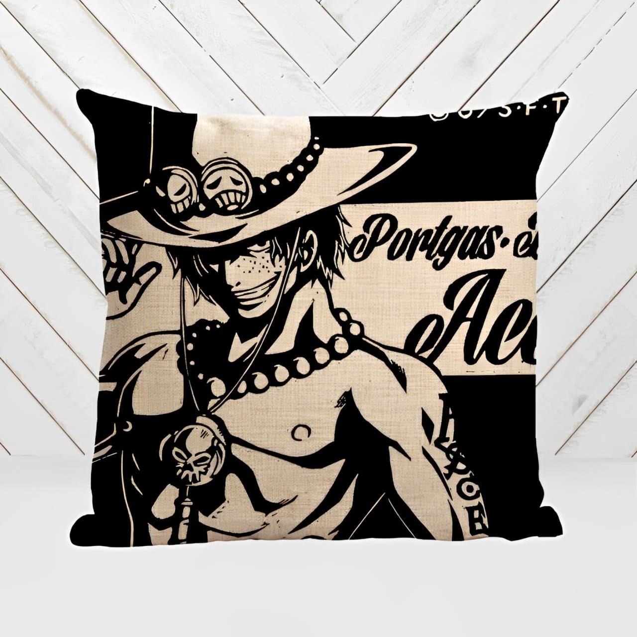 taie oreiller one piece portgas ace