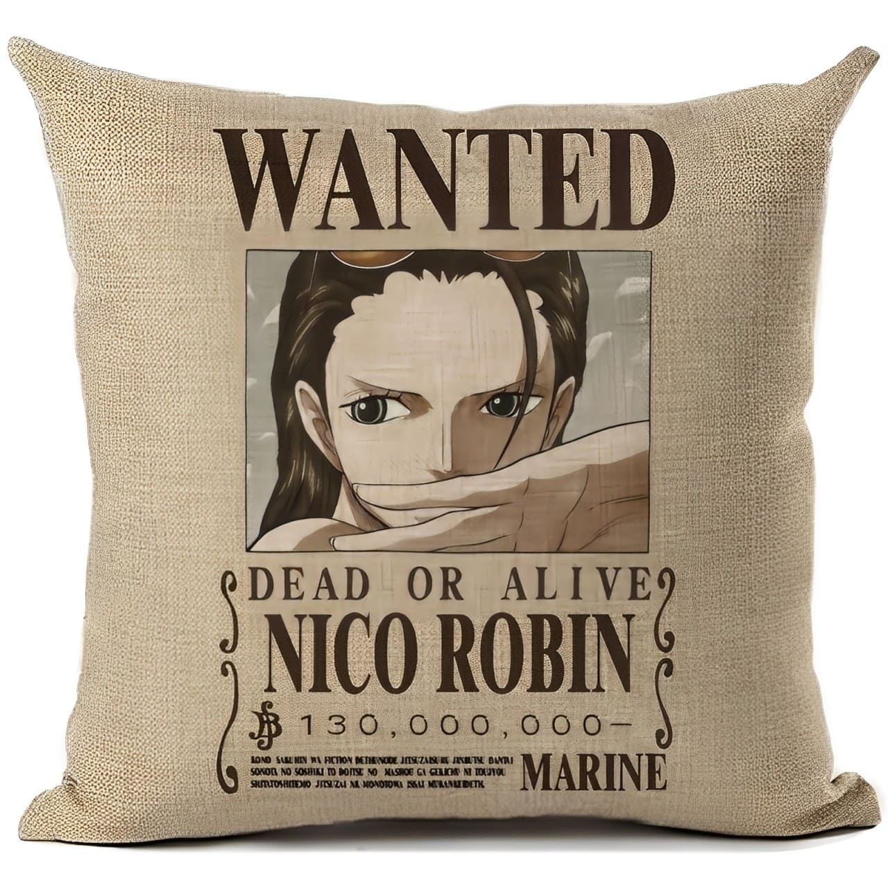 taie oreiller wanted one piece nico robin 2