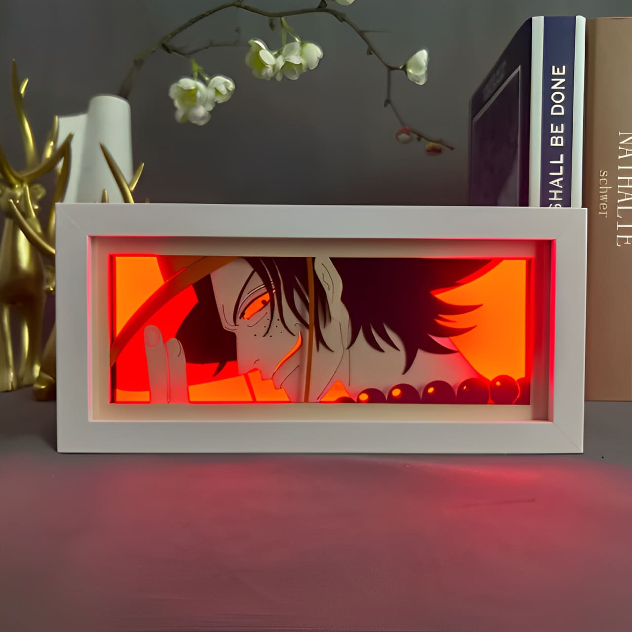 cadre lampe 3d one piece ace