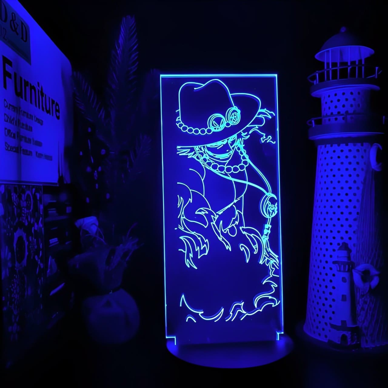 lampe 3d one piece portgas ace fire 4