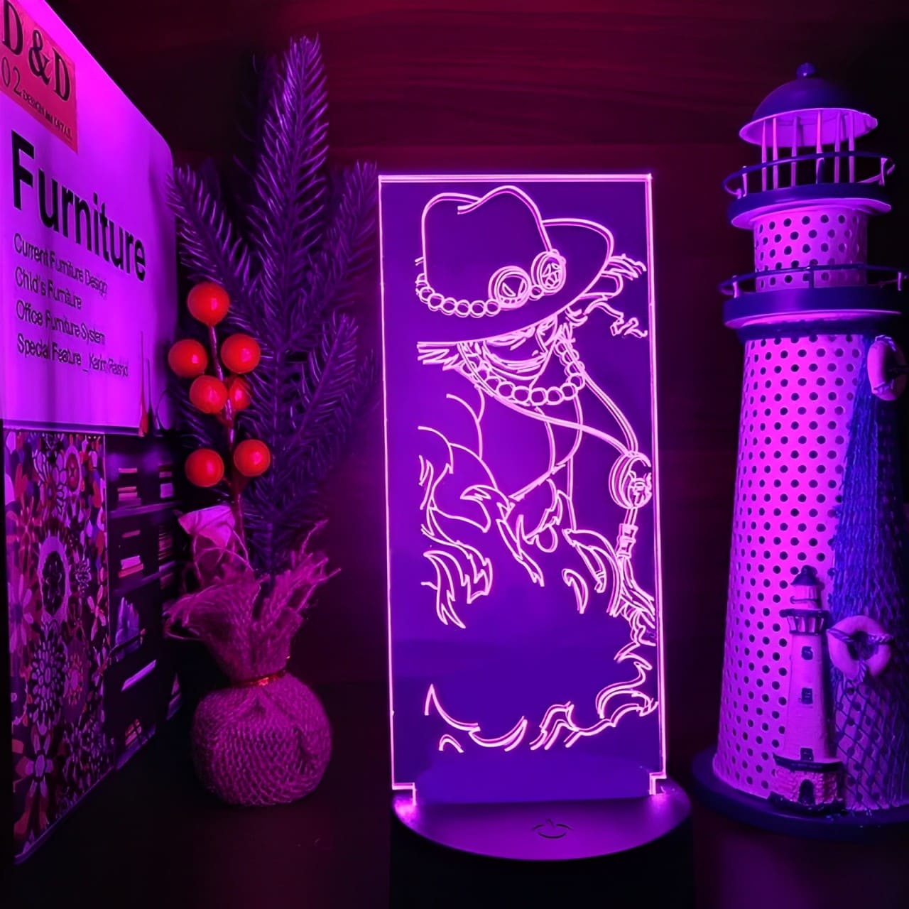 lampe 3d one piece portgas ace fire 2