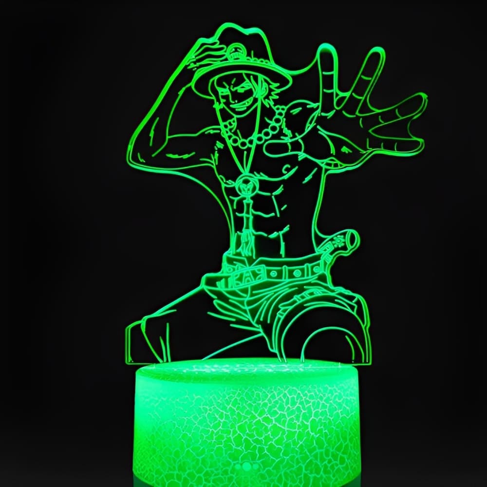 lampe 3d one piece ace hand green
