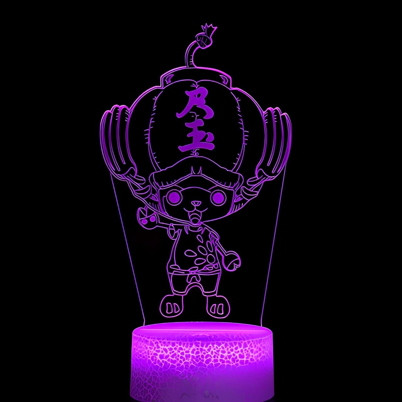 lampe 3d one piece chopper bomb hat purple