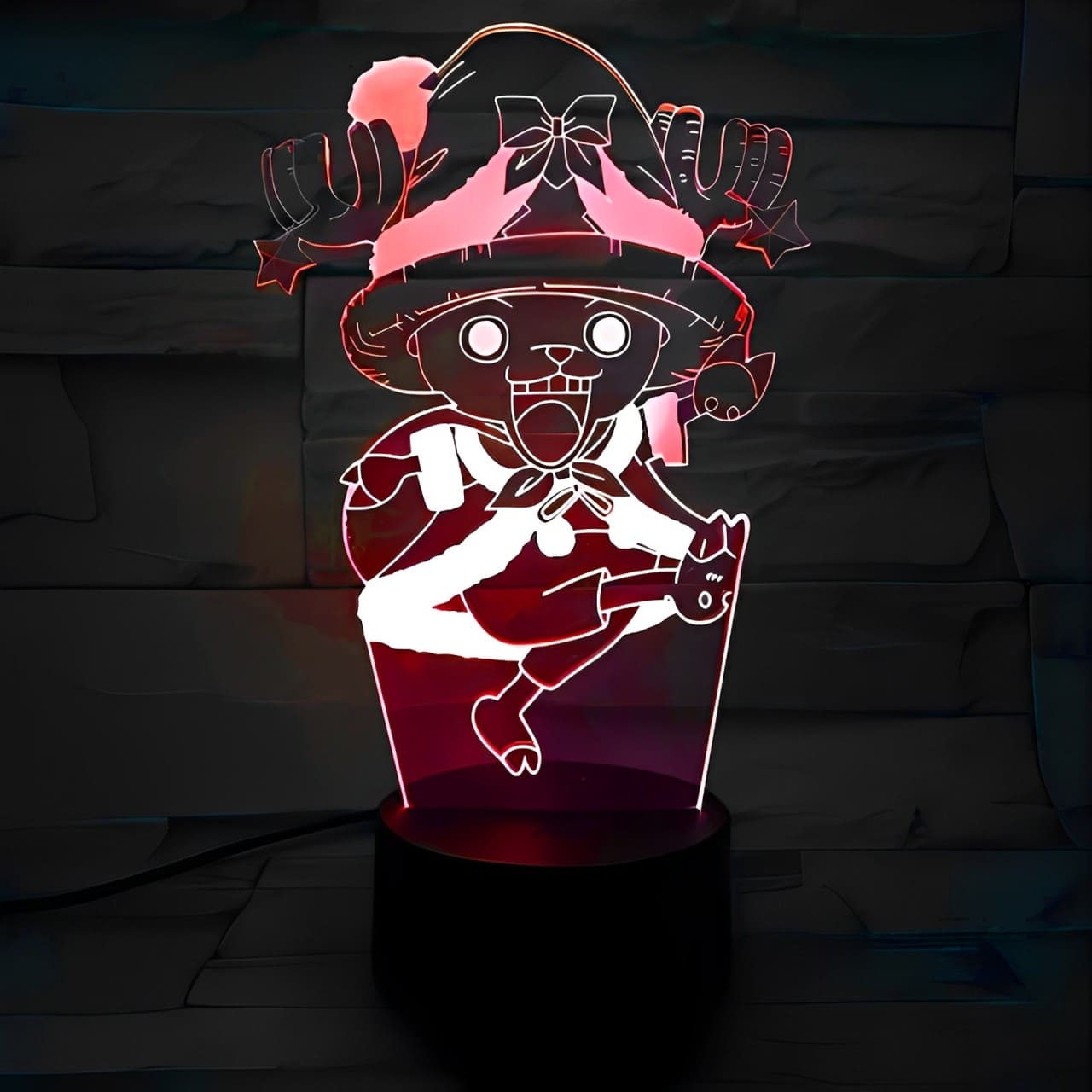 lampe 3d one piece chopper noel red