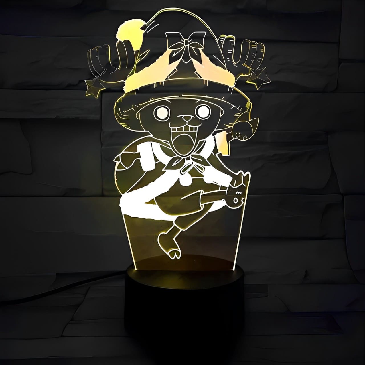 lampe 3d one piece chopper noel yellow