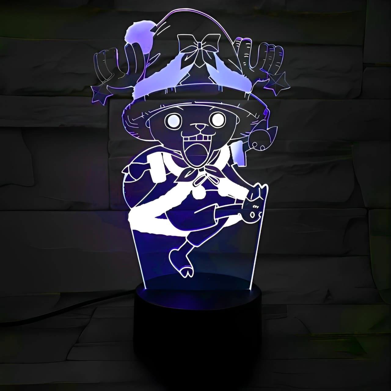 lampe 3d one piece chopper noel blue