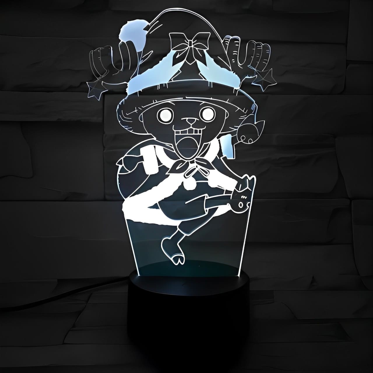 lampe 3d one piece chopper noel white