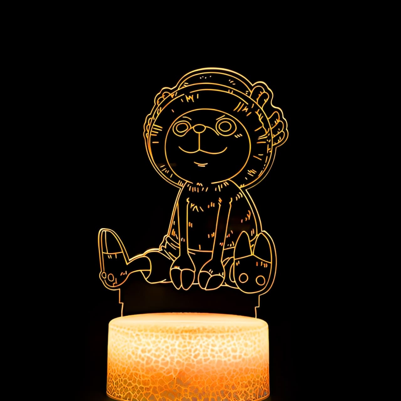 lampe 3d one piece chopper sitting yellow