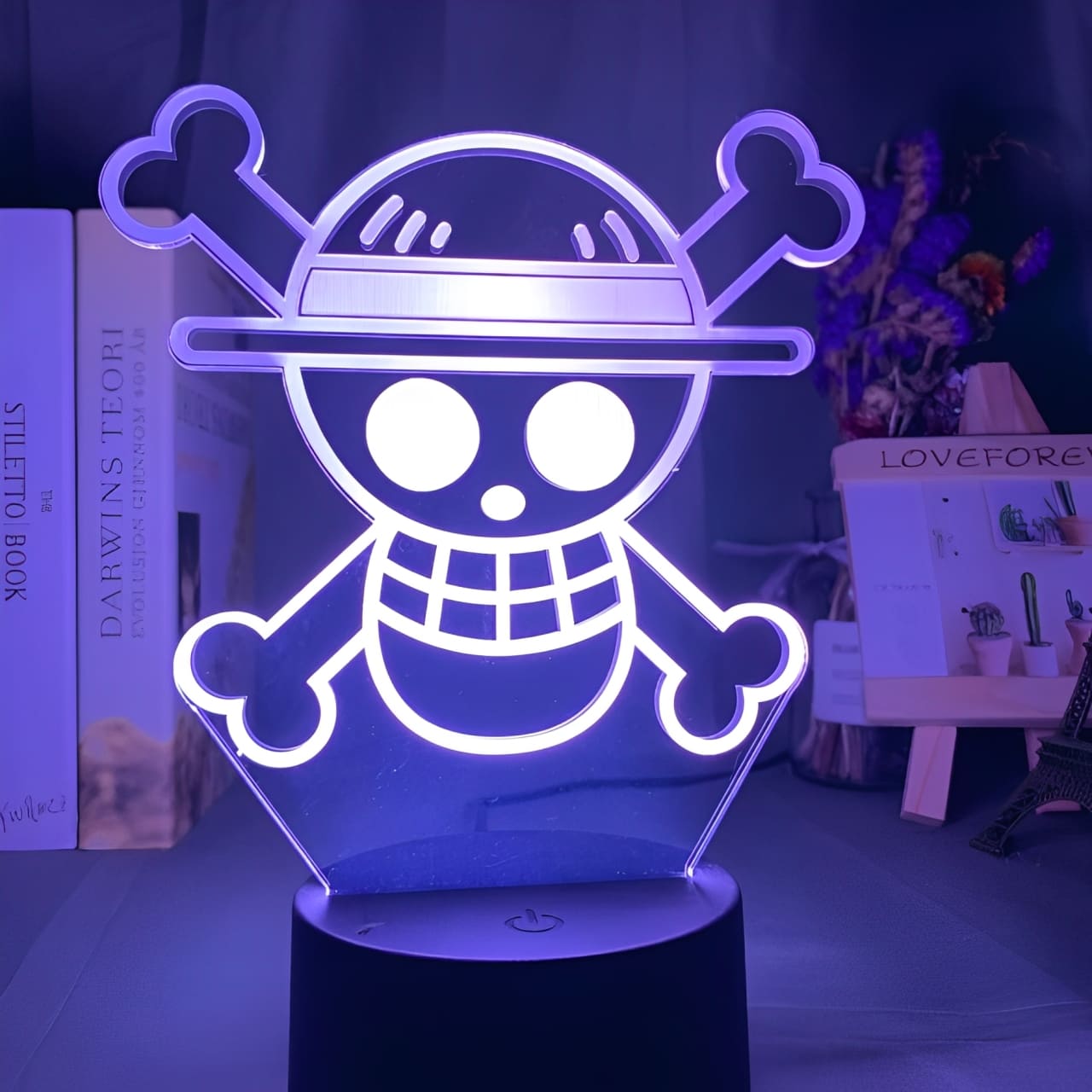 lampe 3d one piece logo bleu 2