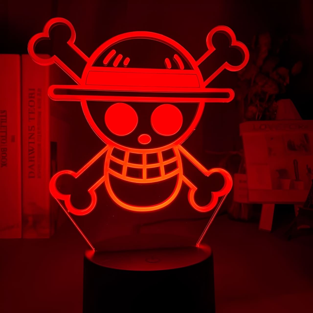 lampe 3d one piece logo rouge