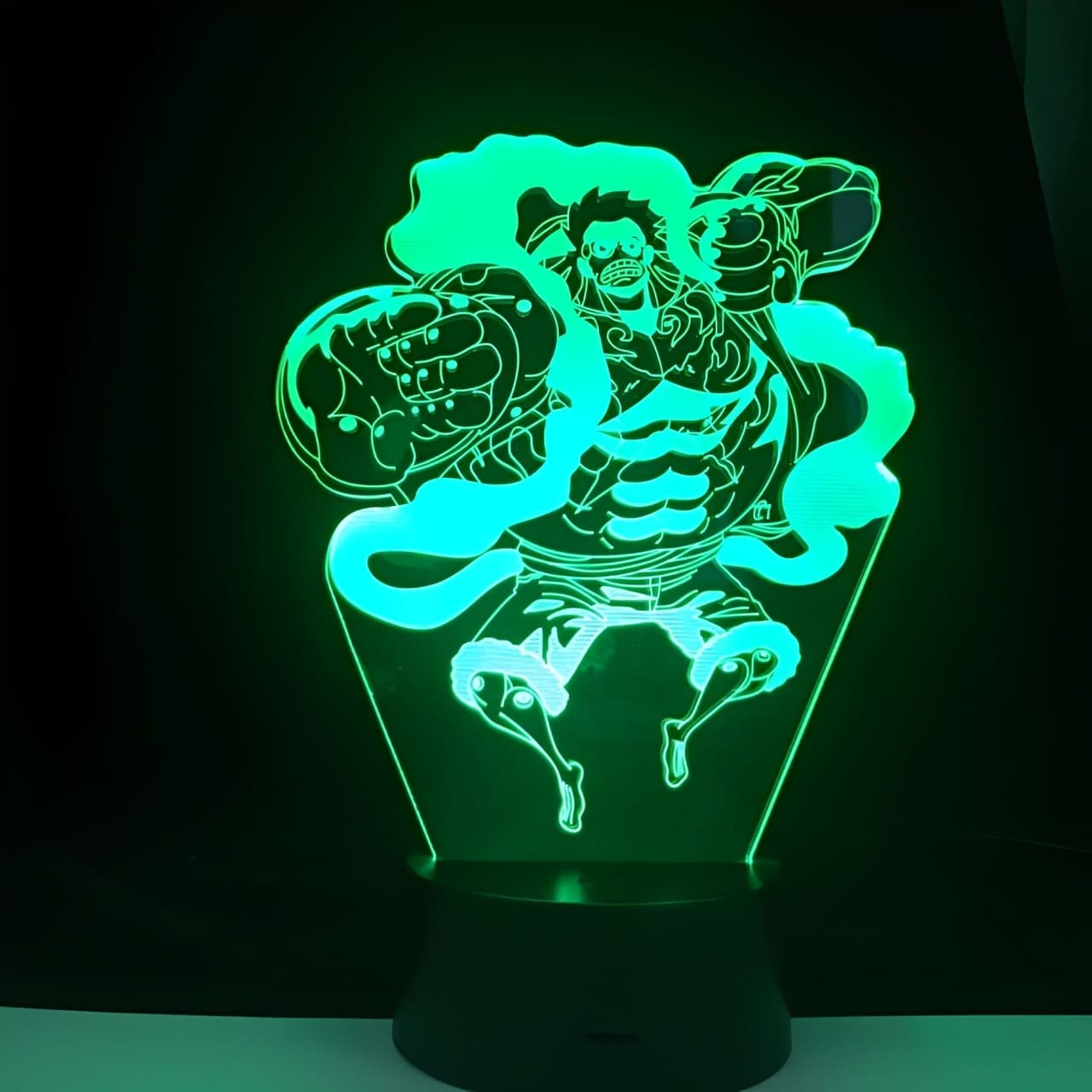 lampe 3d one piece monkey luffy gear 4 vert