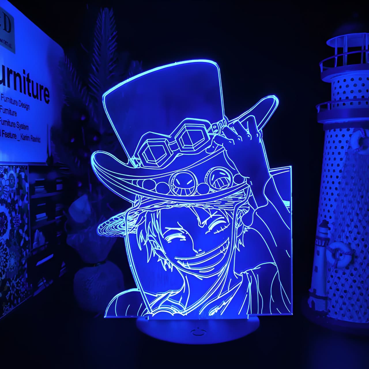 lampe 3d one piece luffy hats 2