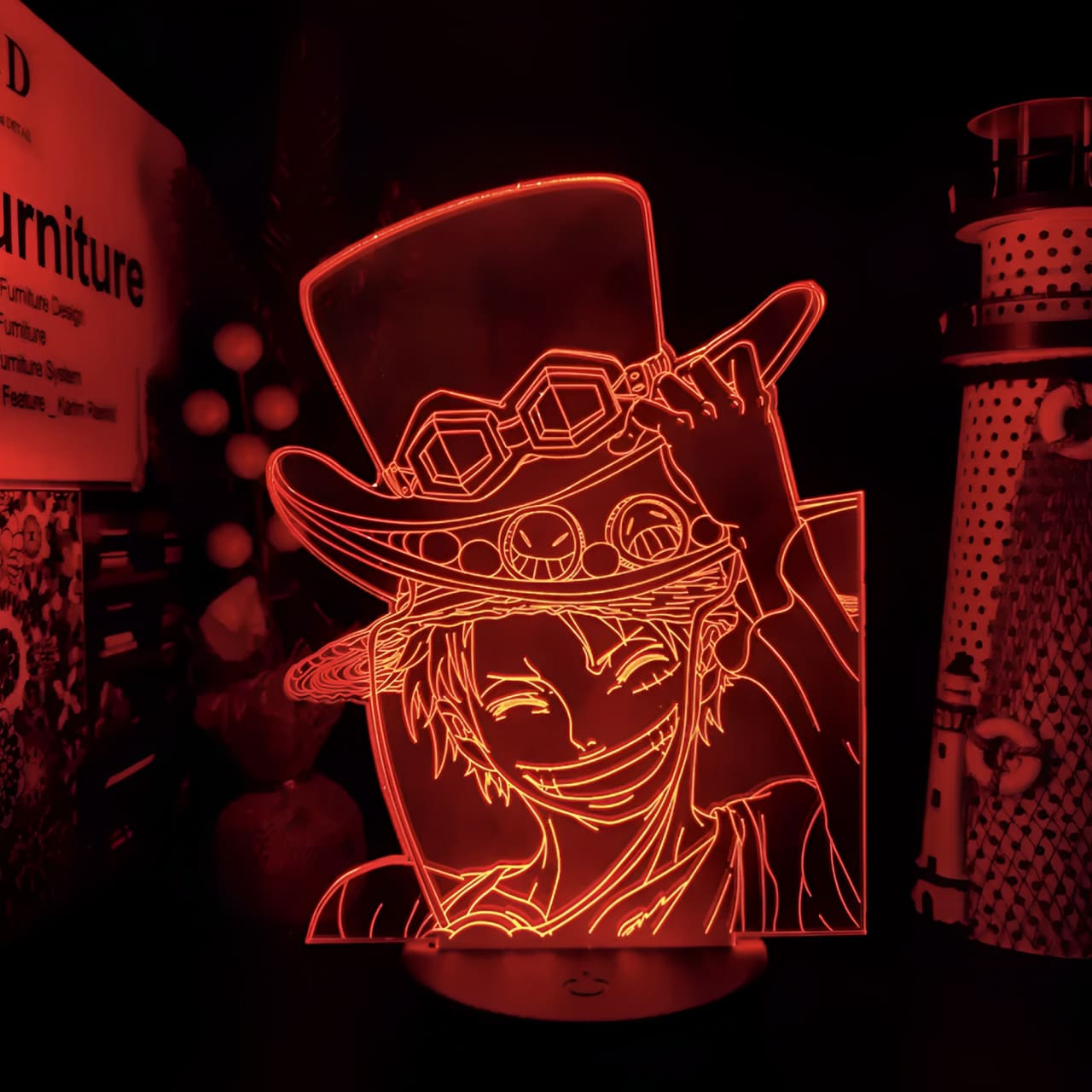 lampe 3d one piece luffy hats 1
