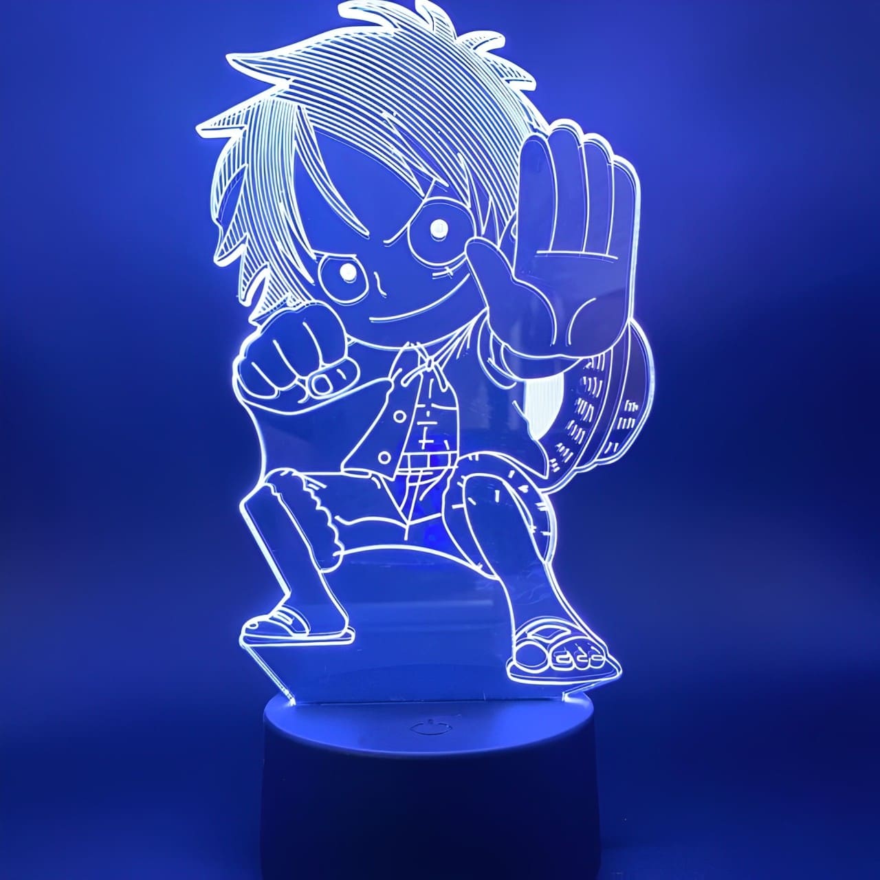 lampe 3d one piece monkey luffy kid bleu 2
