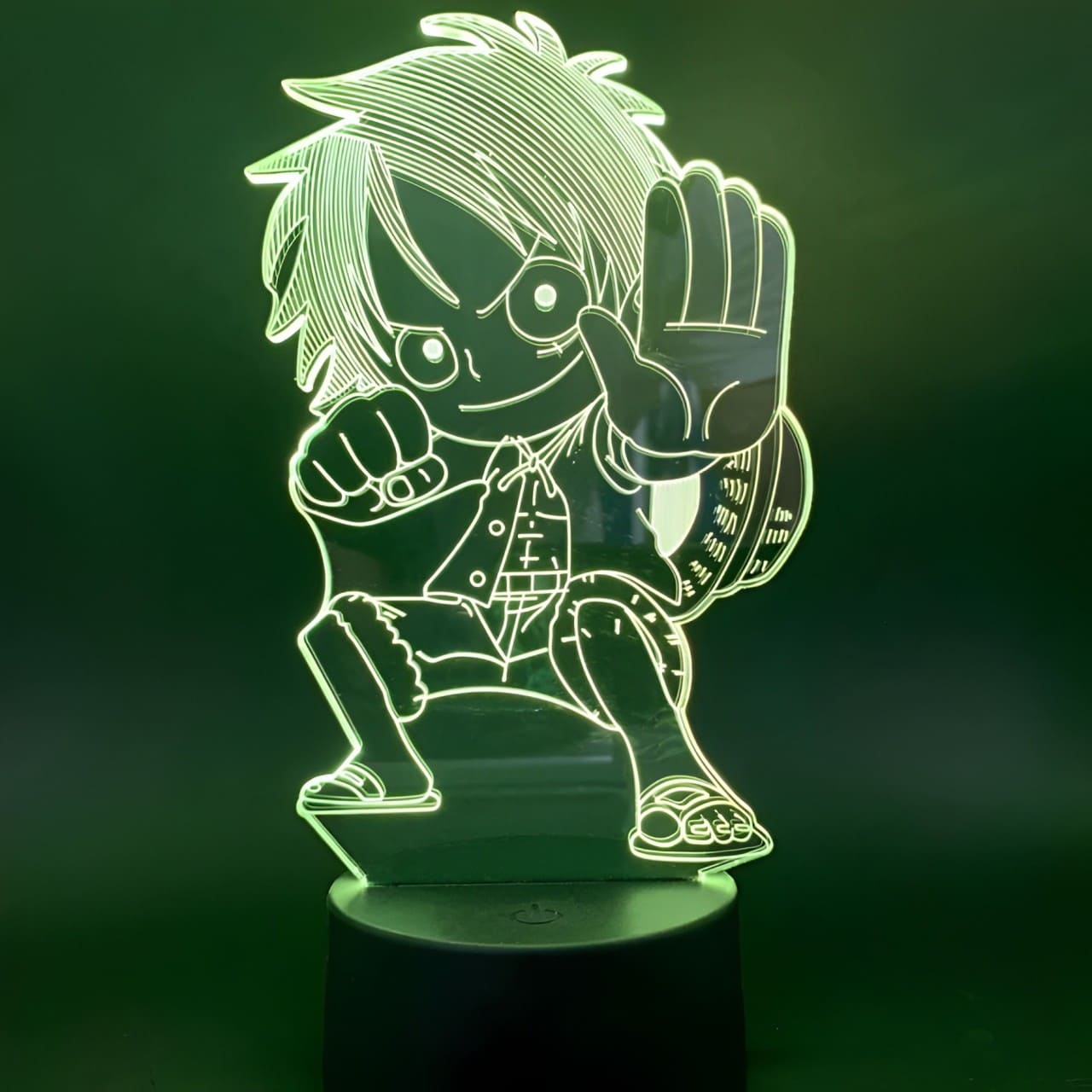 lampe 3d one piece monkey luffy kid jaune