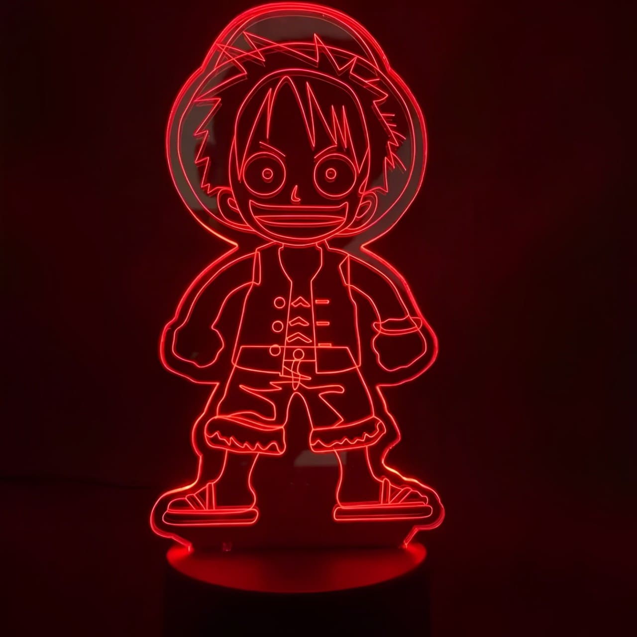 lampe 3d one piece monkey luffy kid 2 rouge