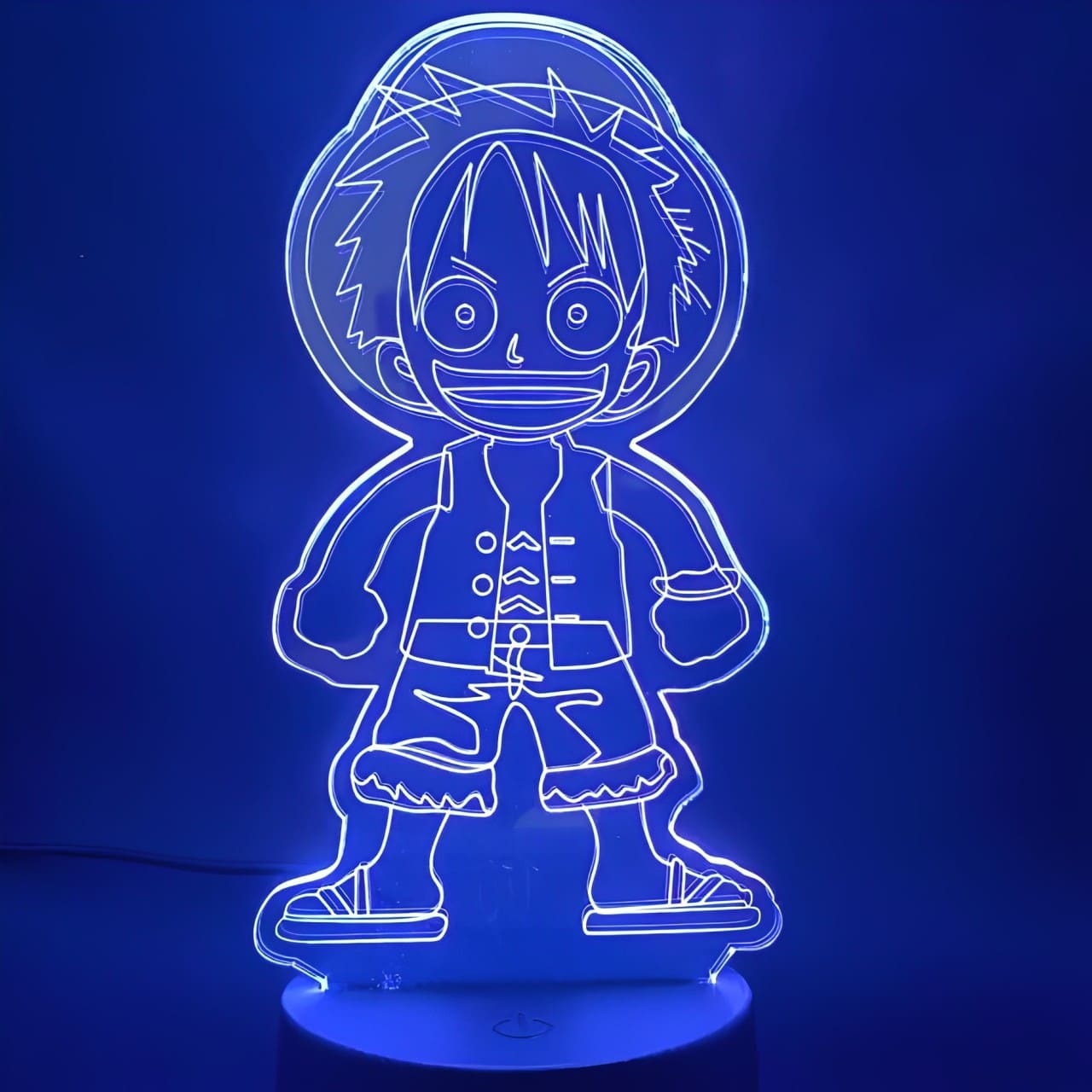 lampe 3d one piece monkey luffy kid 2 bleu