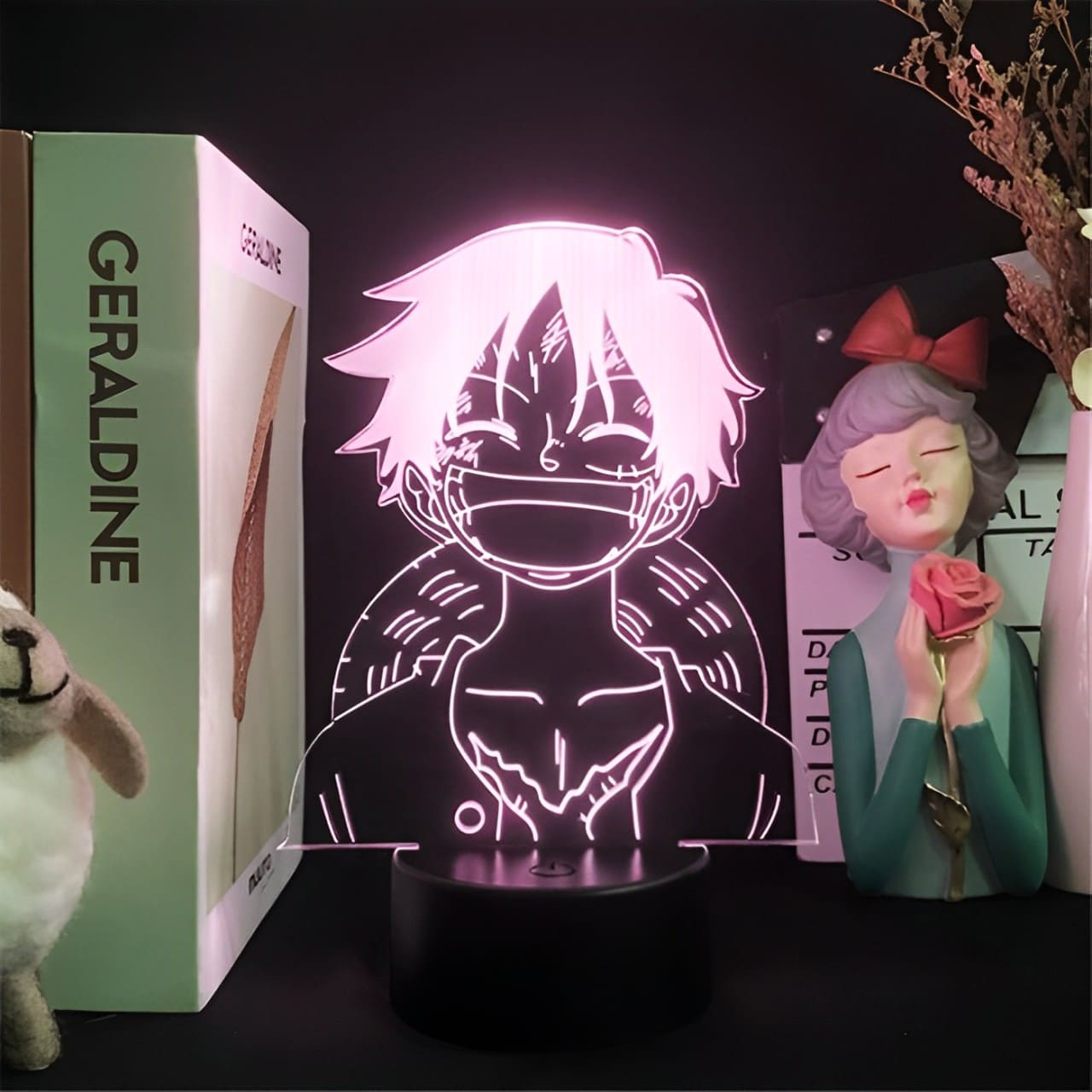 lampe 3d one piece monkey luffy smile 1