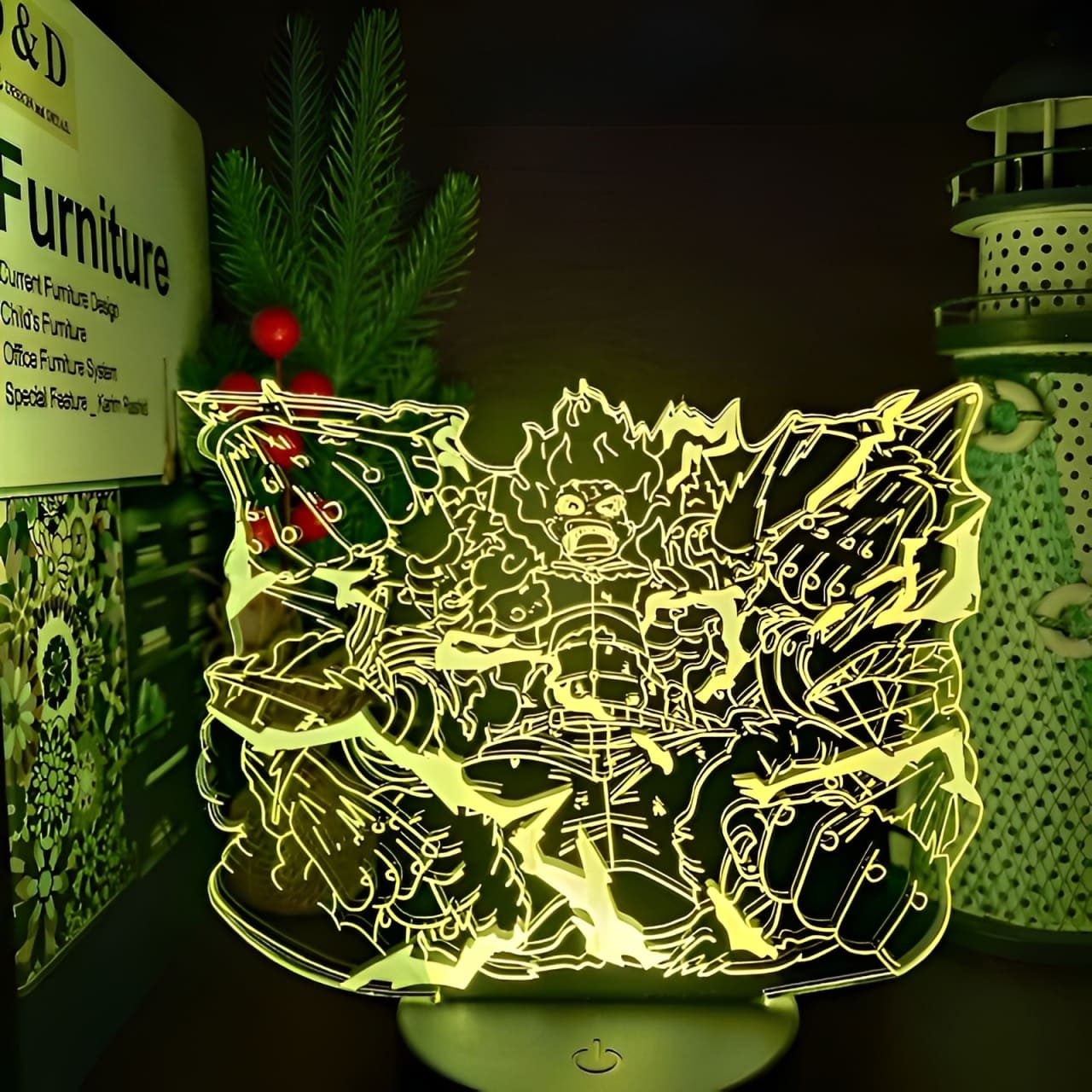 lampe 3d one piece luffy snakeman 3