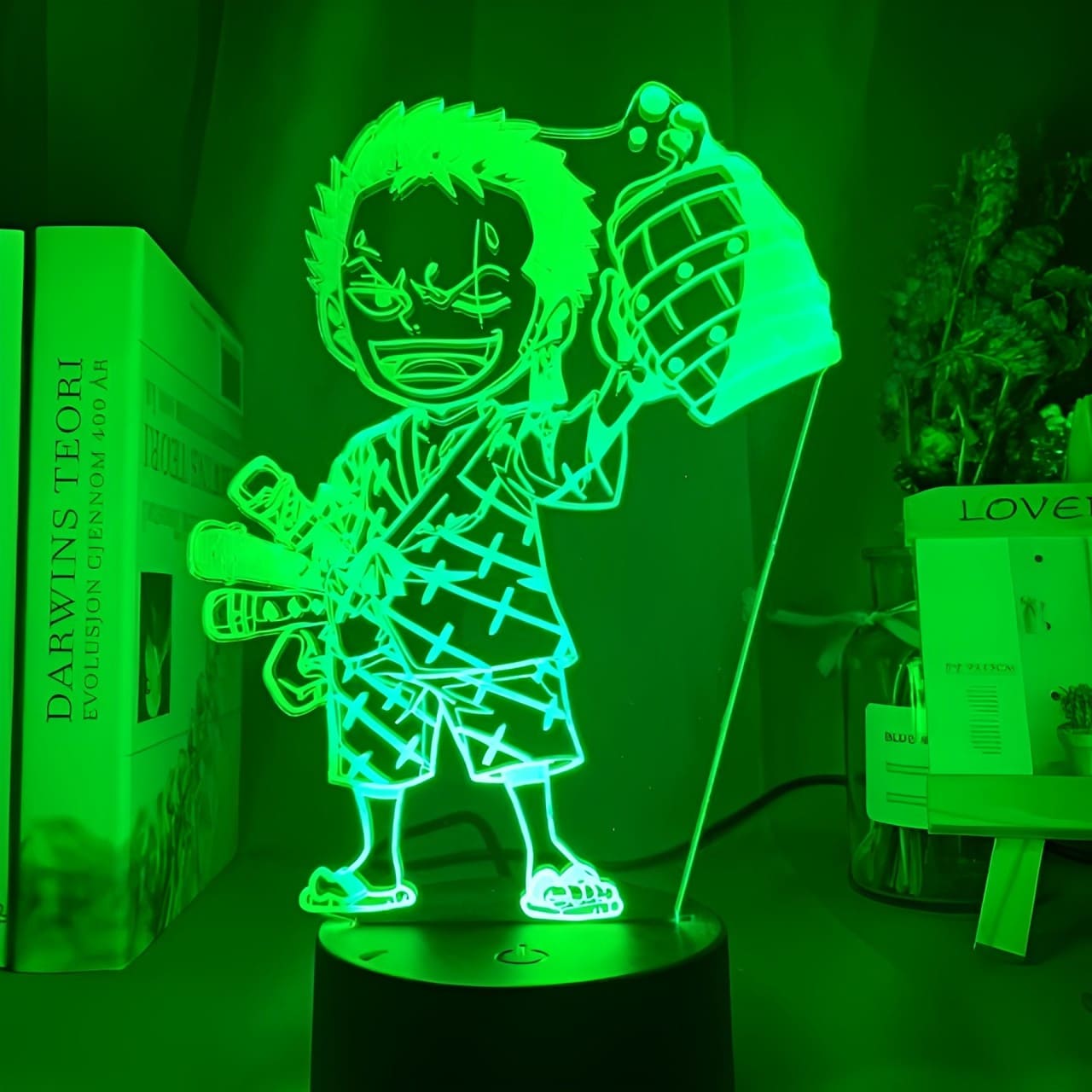 lampe 3d one piece mini roronoa zoro vert