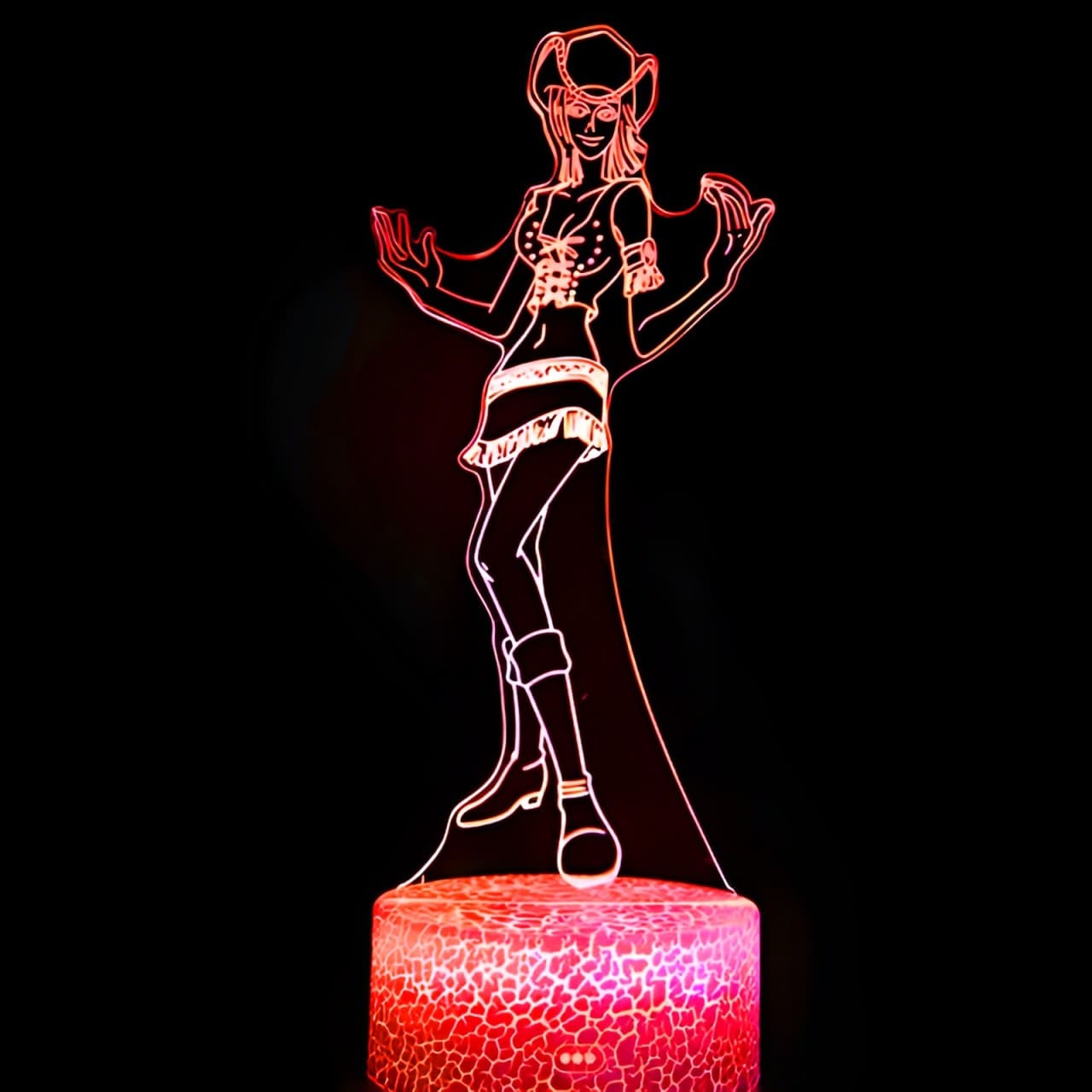 lampe 3d one piece miss all sunday red