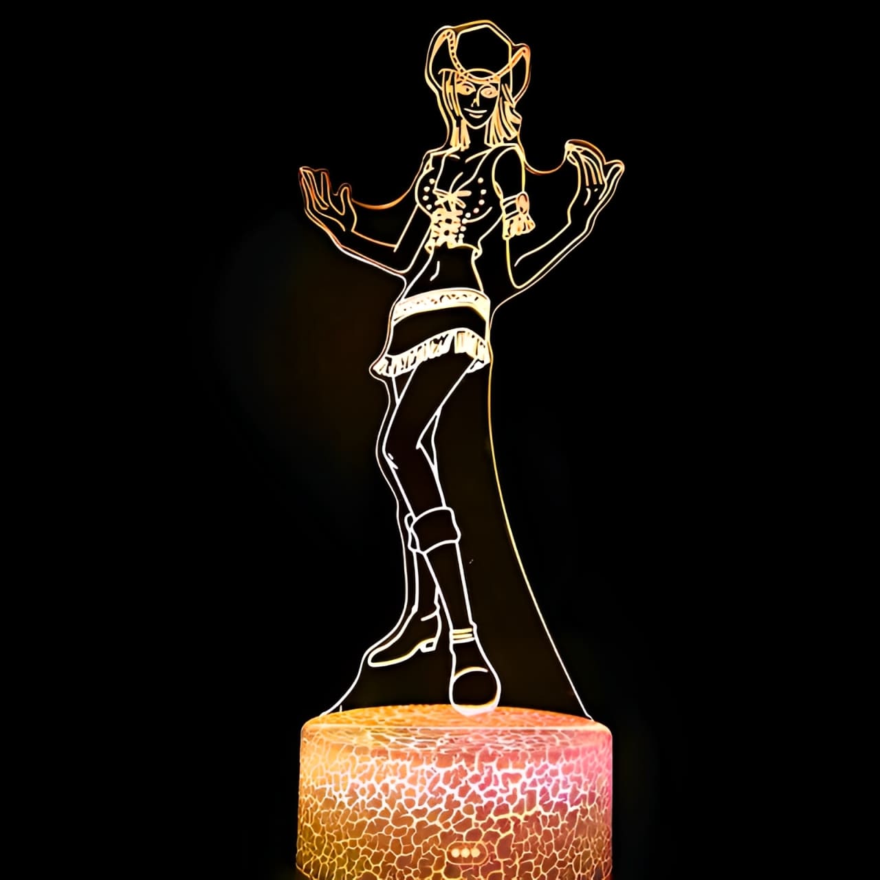 lampe 3d one piece miss all sunday orange