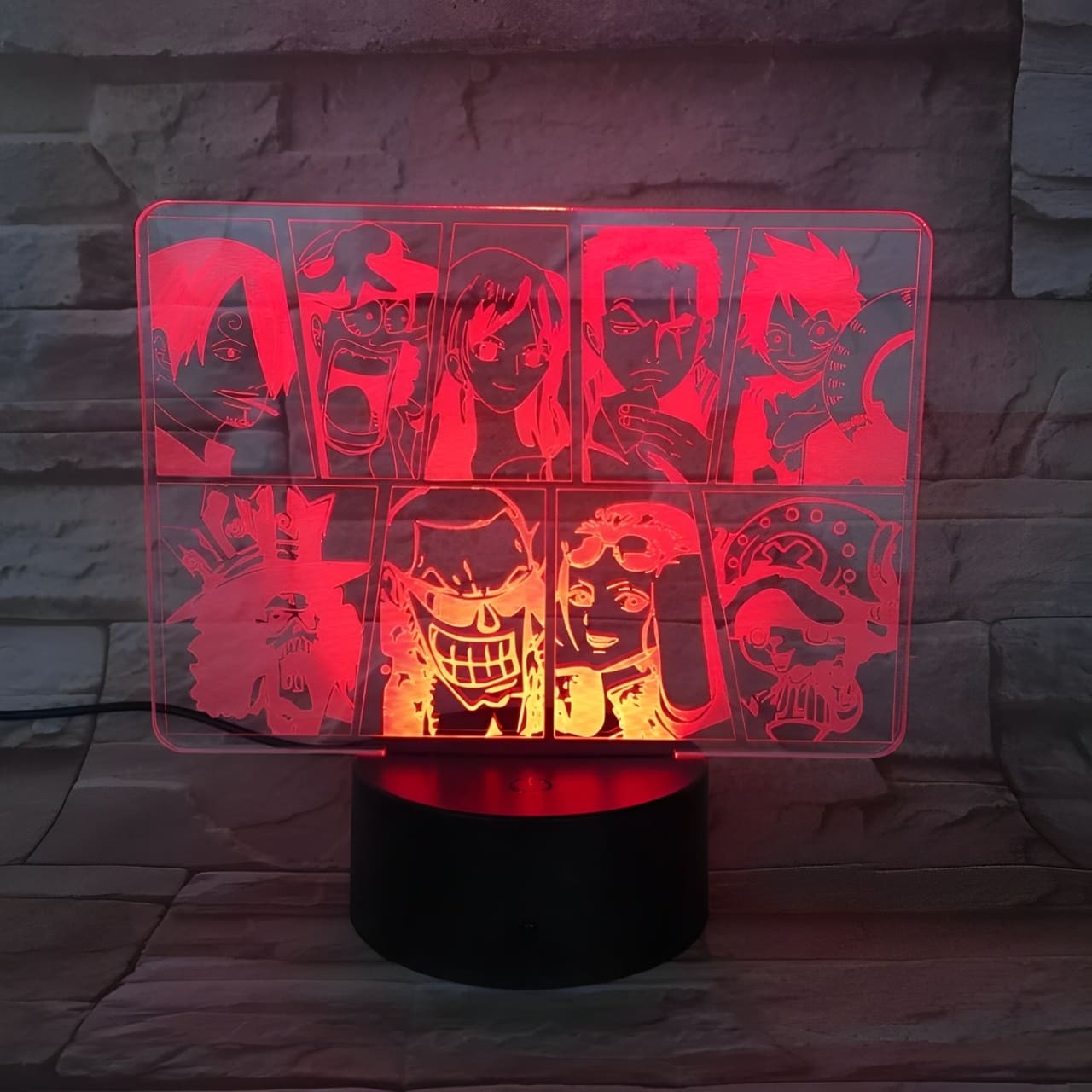 lampe 3d one piece mugiwara rouge