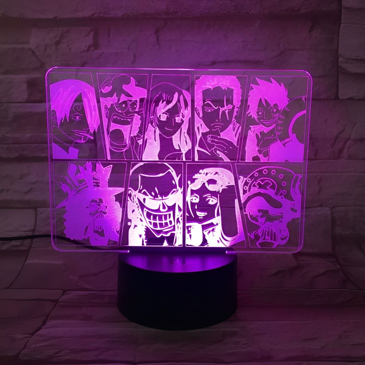 lampe 3d one piece mugiwara violet