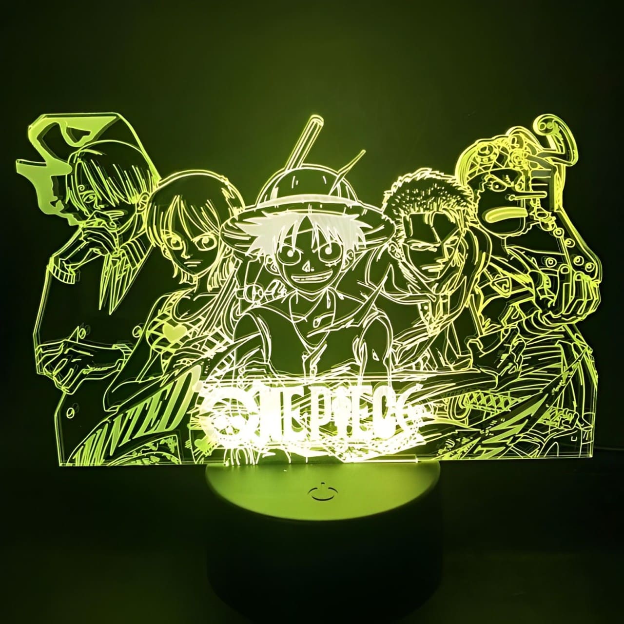 lampe 3d one piece mugiwara 2 jaune