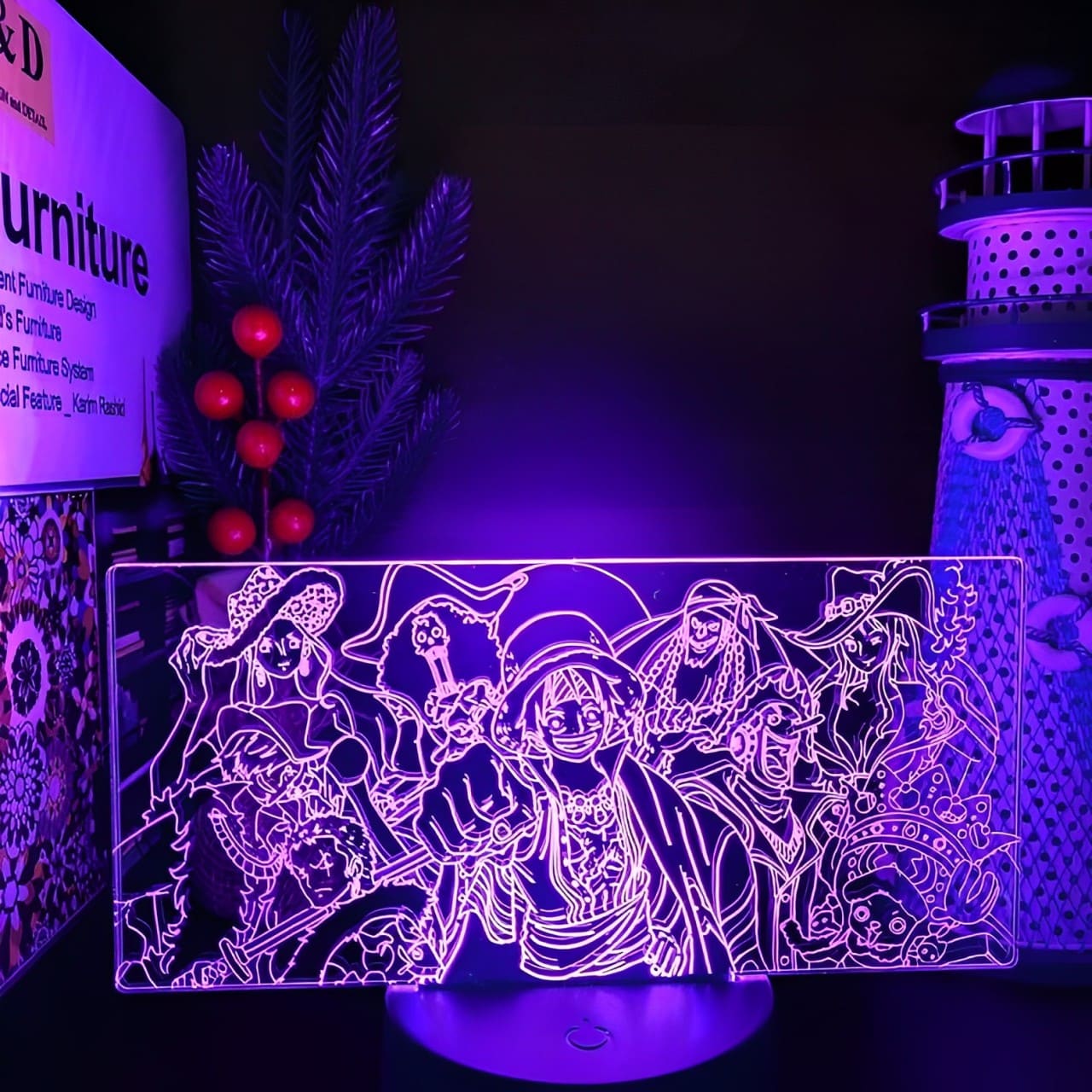lampe 3d one piece mugiwara pirate 3