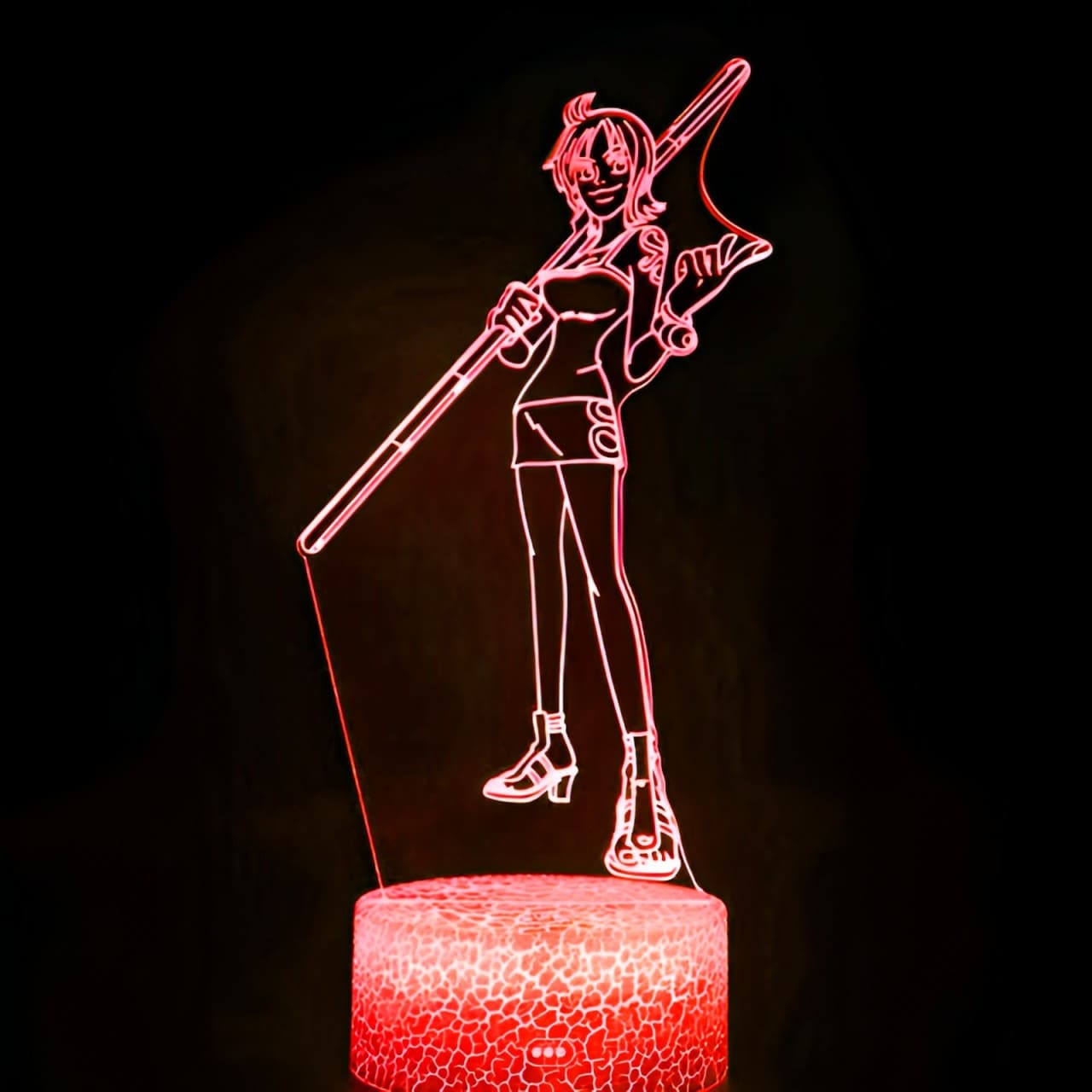 lampe 3d one piece nami red