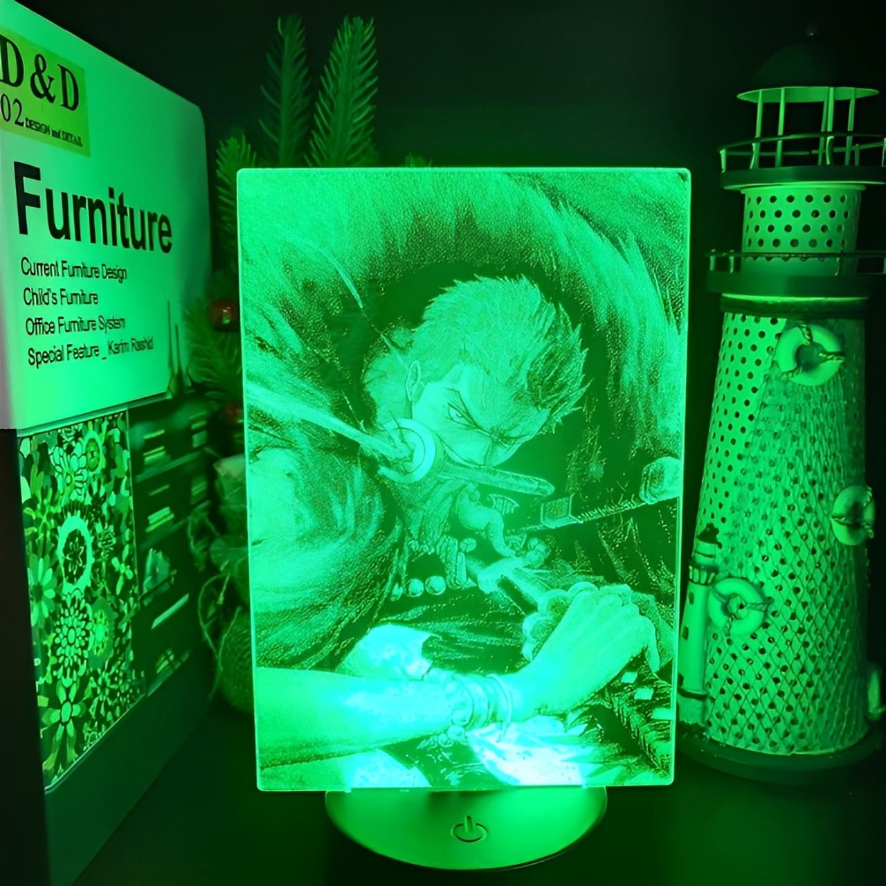 lampe 3d one piece roronoa zoro 3