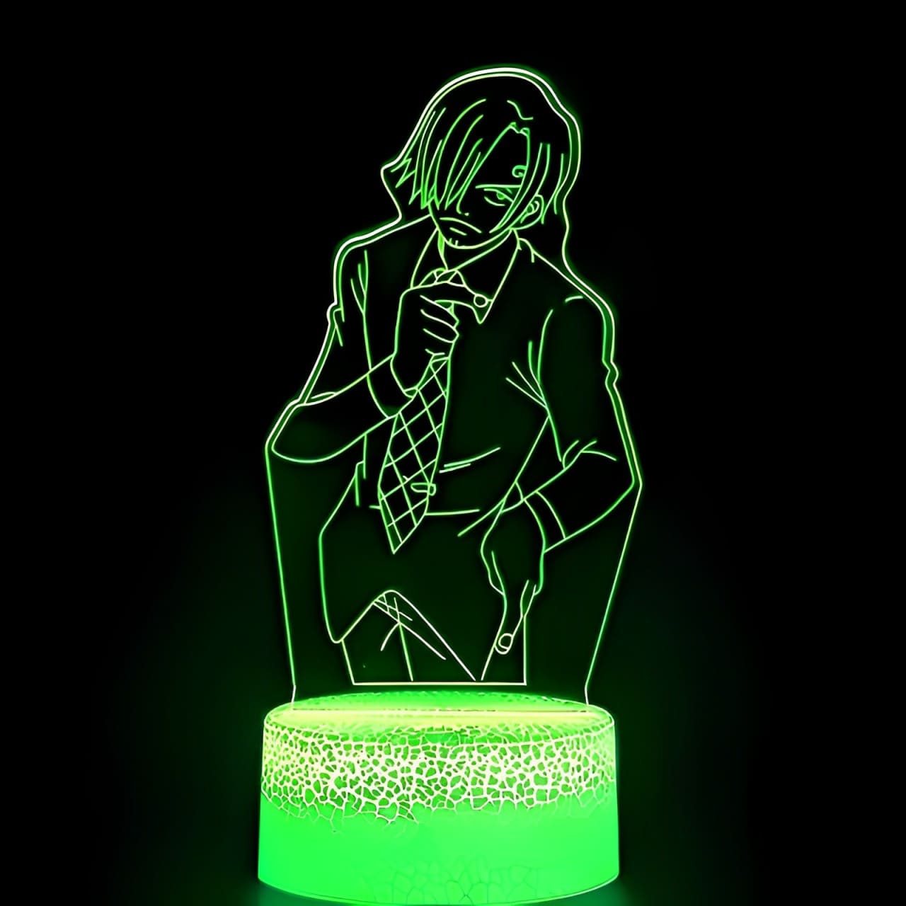 lampe 3d one piece sanji suit green